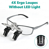 Dental 48 ° Ergo Loupes 4X 5X 6X Distance Surgical Magnifying Glasses Dentistry Loupe Prevent Lowering The Head