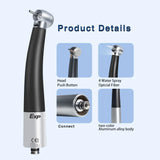 Exp Dental Fiber Optic Handpiece Torque Head Air Turbine Ceramic Bearing Dentist Tool Compatible with NSK 2/4 Hole Connectors