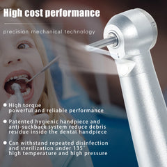 Exp LED Self-Lighting Dental High Speed Handpiece Mini Head Children's Turbine 2/4 Hole Ceramic Ball Bearing Dental Tool