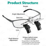 Dental 48 ° Ergo Loupes 4X 5X 6X Distance Surgical Magnifying Glasses Dentistry Loupe Prevent Lowering The Head