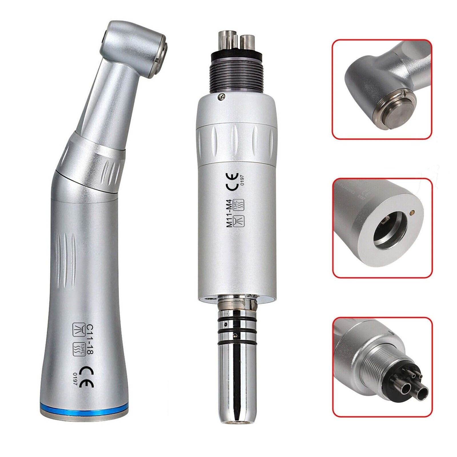Dental Slow Speed Handpiece Inner Water Contra Angle/ Straight/ Air Motor 2/4-Hole