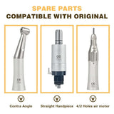 Dental LED Handpiece Kit Student Set with Light High Speed & External Waterway Low Speed Dental Tools Air Turbine 2/4 Hole