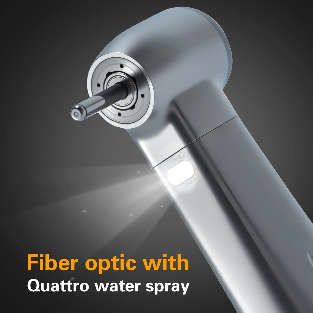 Dental 1:5 Fiber Otptic Handpiece Increasing Red Ring Contra Angle Internal Water Spray With LED For ISO E-type Motor Dentistry