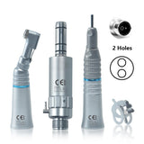 Dental Low Speed Handpiece Contra Angle Straight 2/4 Hole Air Motor Key Type External Water Spray