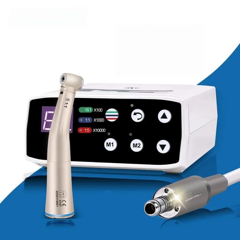 Dental Brushless LED Micro Motor Internal Spray Electric Motor 1:1 1:5 Contra Angle Low Speed Handpiece Dental Equipment