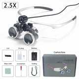 2.5x420mm Dental Loupes Dental Lab Medical Loupes Dental Magnifier Dentists Black