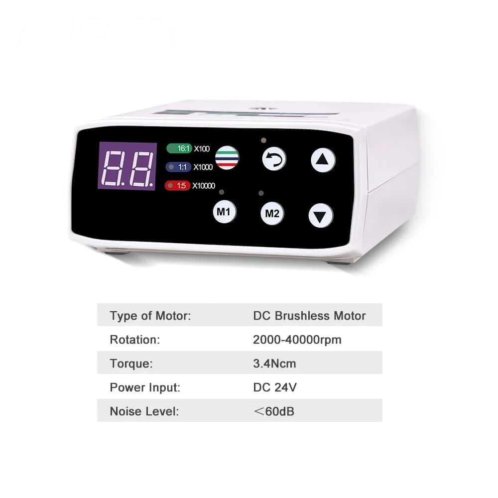 Dental Brushless LED Micro Motor Internal Spray Electric Motor 1:1 1:5 Contra Angle Low Speed Handpiece Dental Equipment