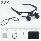 Dual-Adjustable Interpupillary Dental Loupes Binocular Magnifier 2.5 3.5X Ultra-Lightweight Optical Magnifier for Precision Work