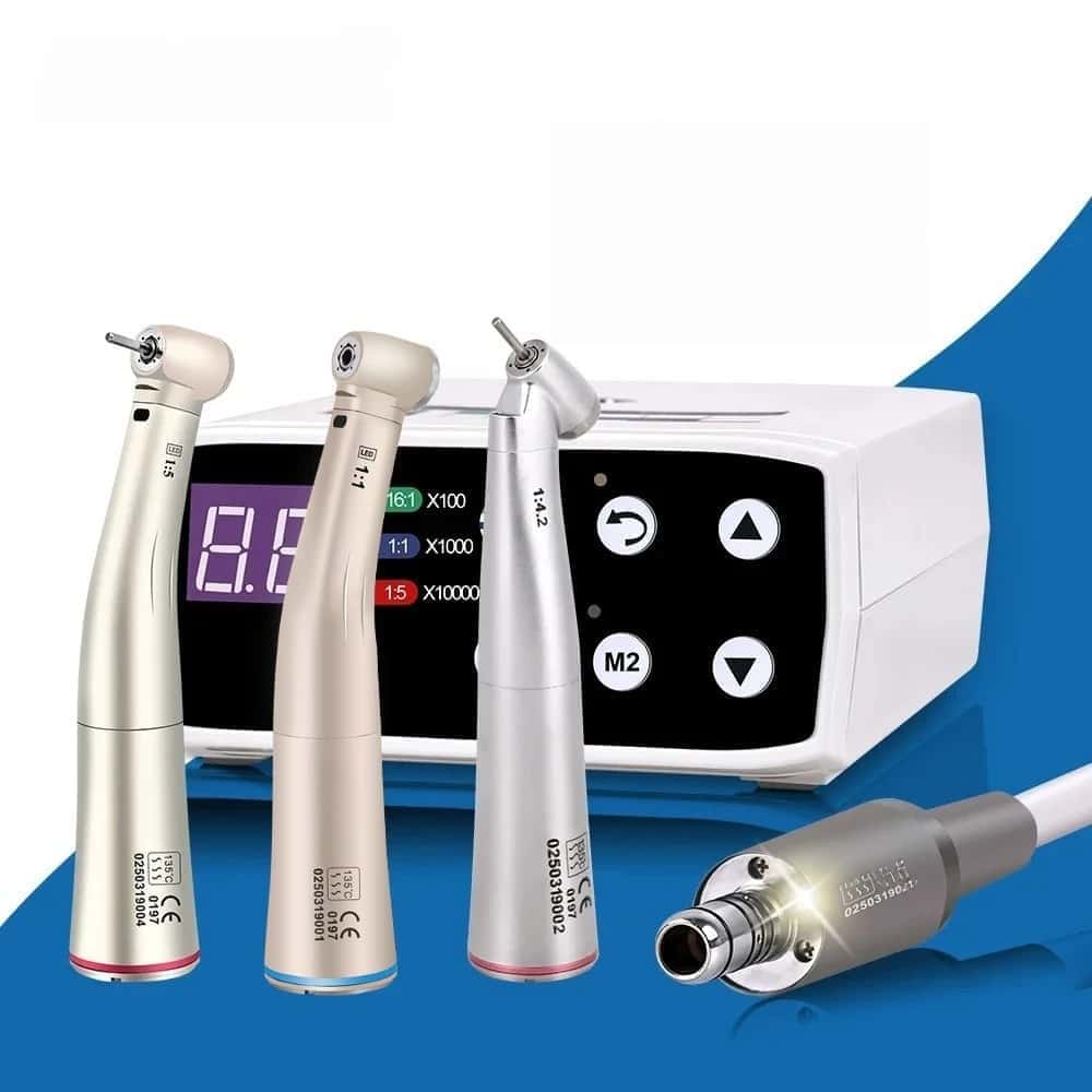 Dental Brushless LED Micro Motor Internal Spray Electric Motor 1:1 1:5 Contra Angle Low Speed Handpiece Dental Equipment