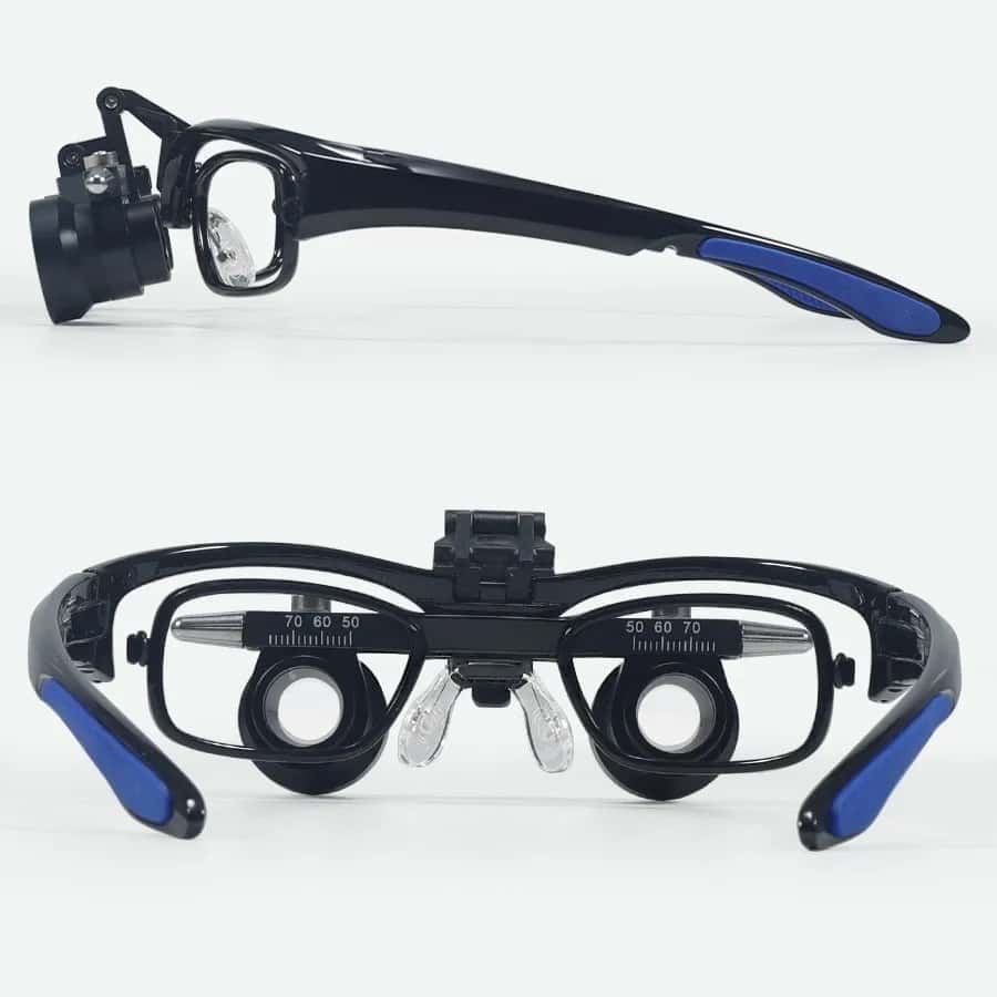 Dual-Adjustable Interpupillary Dental Loupes Binocular Magnifier 2.5 3.5X Ultra-Lightweight Optical Magnifier for Precision Work