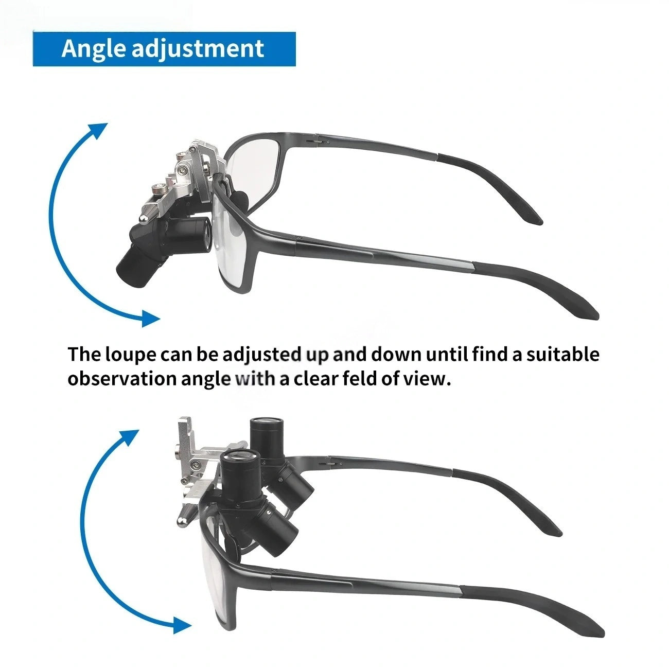 4X/5X Magnifier Dental 48 ° Ergo Optical Loupes For Oral Surgery Prevent Bending And Lowering The Head Dentistry Instrument