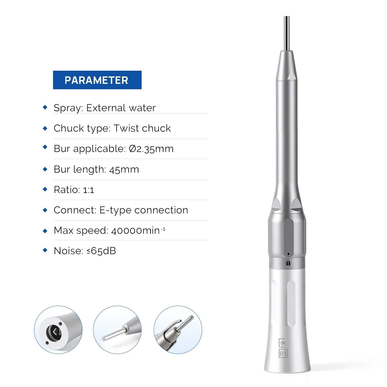 Dental 1:1 Surgical Handpiece Dentist Low Speed Handpiece Contra Angle Surgery Straight Handpiece Lab Tools Dentistry