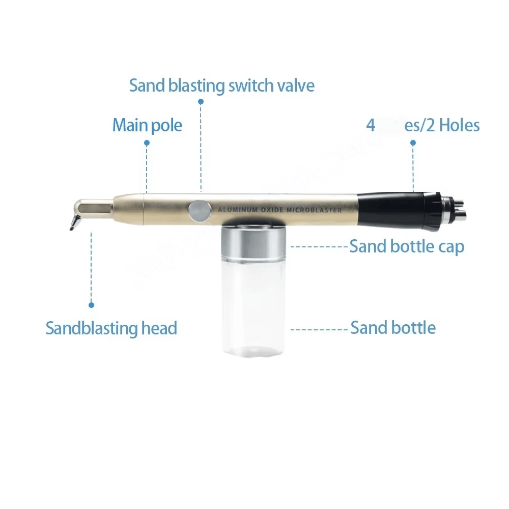 Dental Aluminum Oxide Micro Blaster Air Abrasion Polisher Sandblasting with Water Spray 2/4 Holes Kavo Compatible Dentistry Tool
