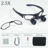 Dual-Adjustable Interpupillary Dental Loupes Binocular Magnifier 2.5 3.5X Ultra-Lightweight Optical Magnifier for Precision Work