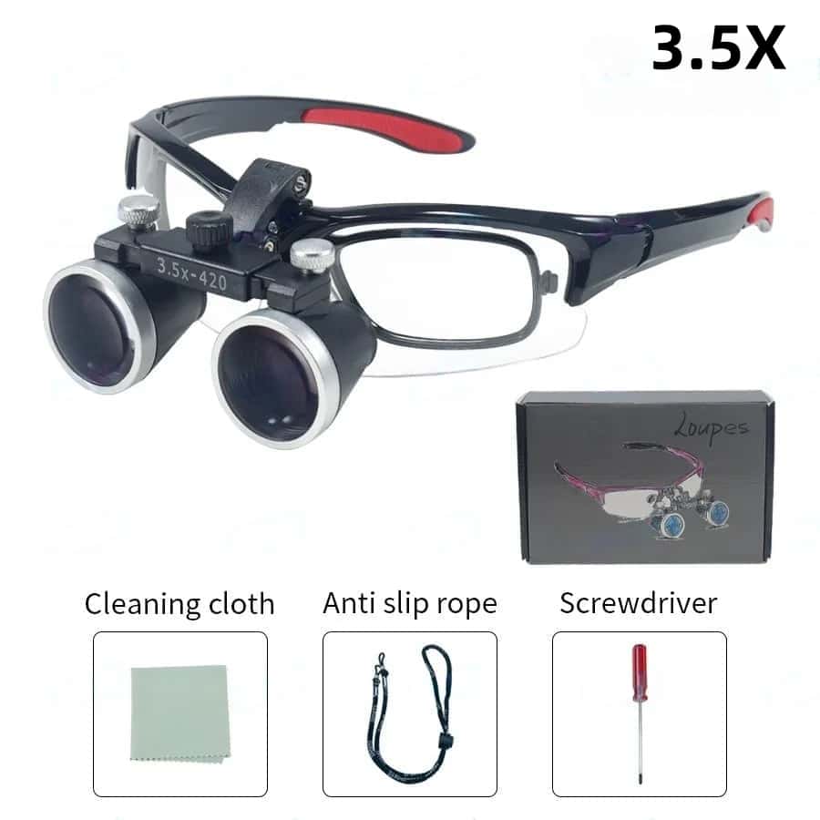Dental Loupes – Prescription Lens Compatible Binocular Magnifying Loupes