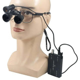 Dental Loupe With Lamp 2.5x 3.5x Magnification Metal Frame  Lab Medical Magnifier with Fabric Box for Dentists Focus