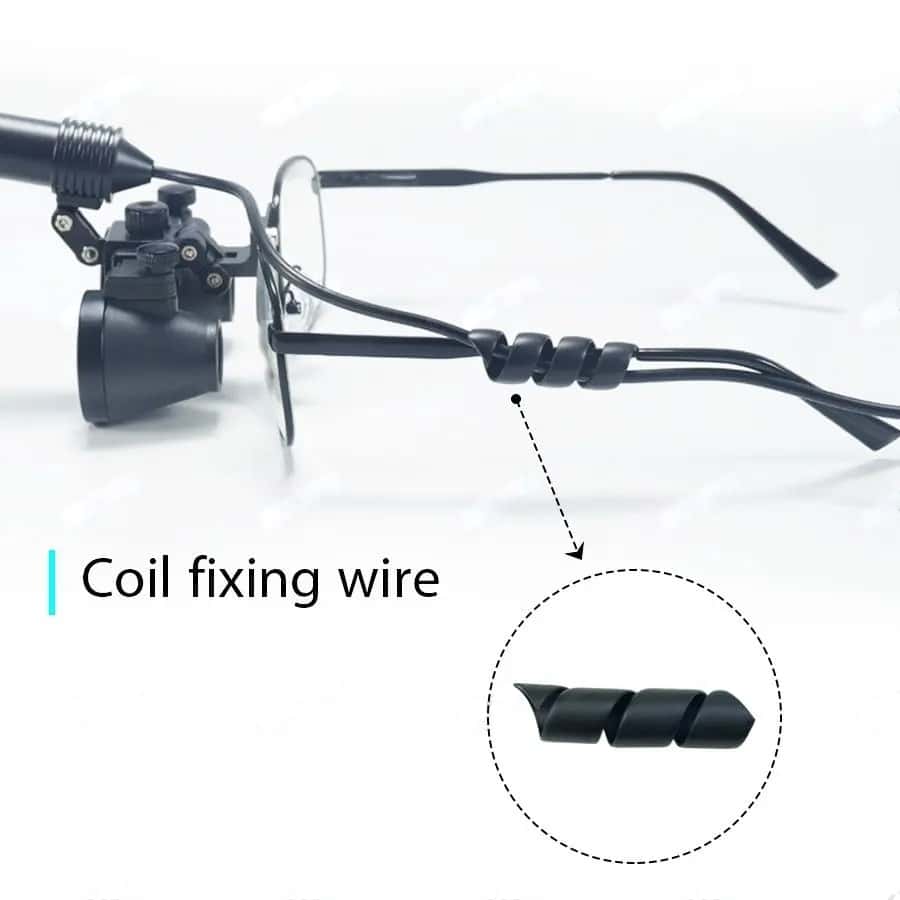 Dental Loupe With Lamp 2.5x 3.5x Magnification Metal Frame  Lab Medical Magnifier with Fabric Box for Dentists Focus