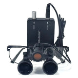 Dental Loupe With Lamp 2.5x 3.5x Magnification Metal Frame  Lab Medical Magnifier with Fabric Box for Dentists Focus