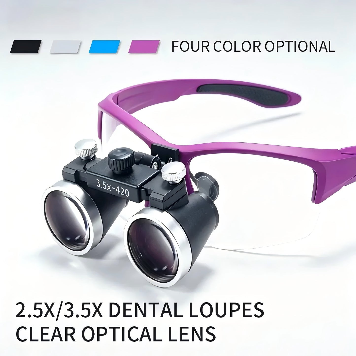 Dental Loupes 3.5x2.5x 320-420mm Goggles Lab Medical Magnifier Dentists Surgical Optical Lens Magnifying Glass Blue