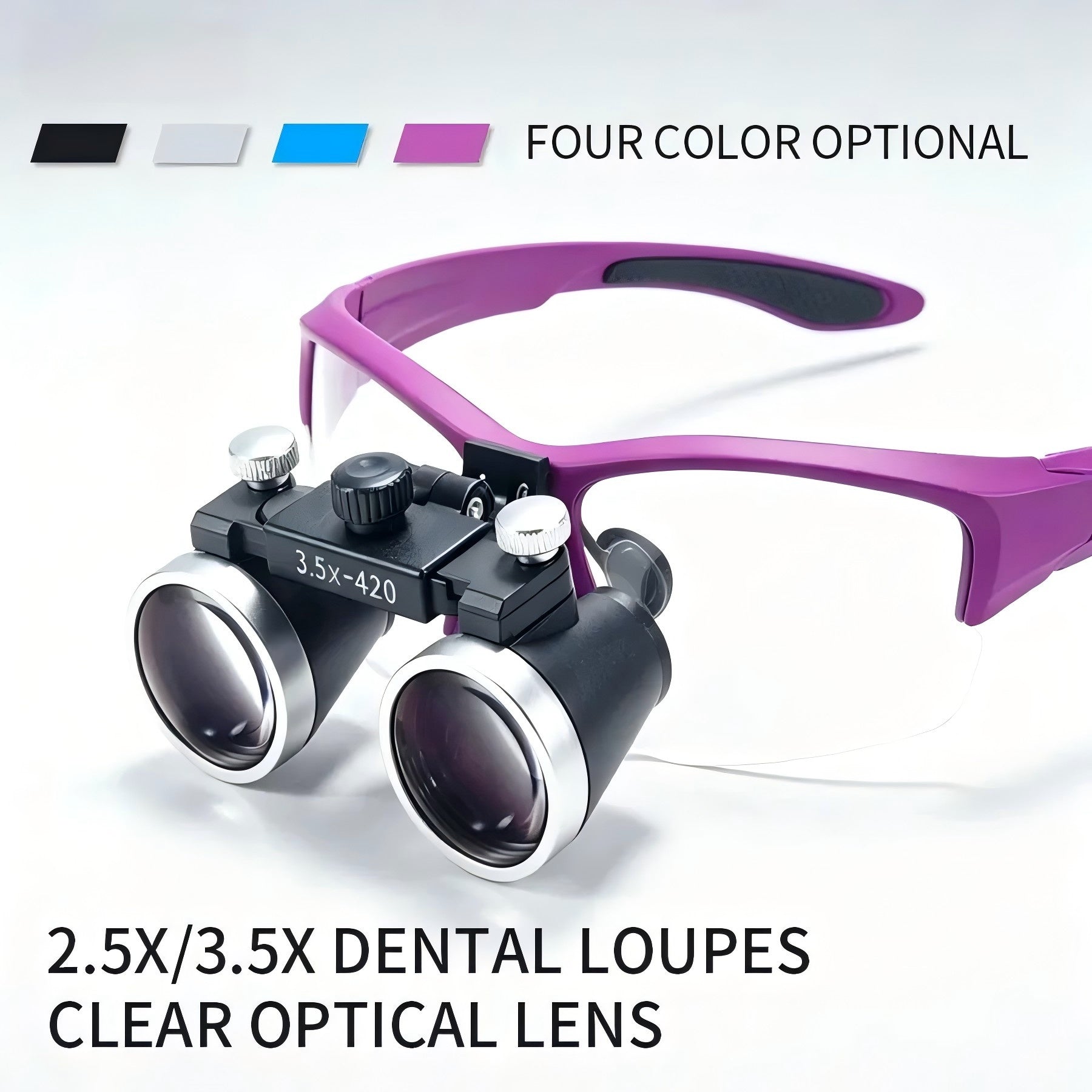 Dental Loupes 3.5x2.5x 320-420mm Goggles Lab Medical Magnifier Dentists Surgical Optical Lens Magnifying Glass Blue