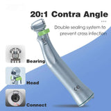 Dental 20:1 Reduction Speed Implant Surgery Contra Angle Handpiece with Fiber Optic for Implant Motor Dental Supply