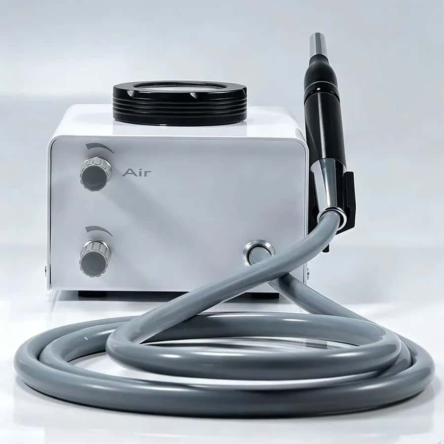 Dental Sandblaster Unit, Handheld Air Flow Teeth Polisher & Whitening Tool Sandblasting Gun for Plaque Removal and Oral Care