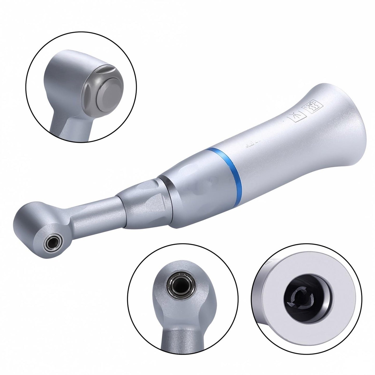 NSK Style Dental Slow Low Speed Contra Angle Handpiece Push Button E-Type Attach