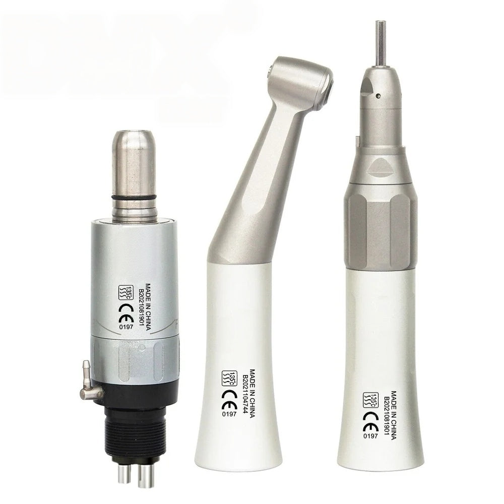 Dental Slow Low Speed Handpiece Straight Contra Angle Air Motor 4/2Holes