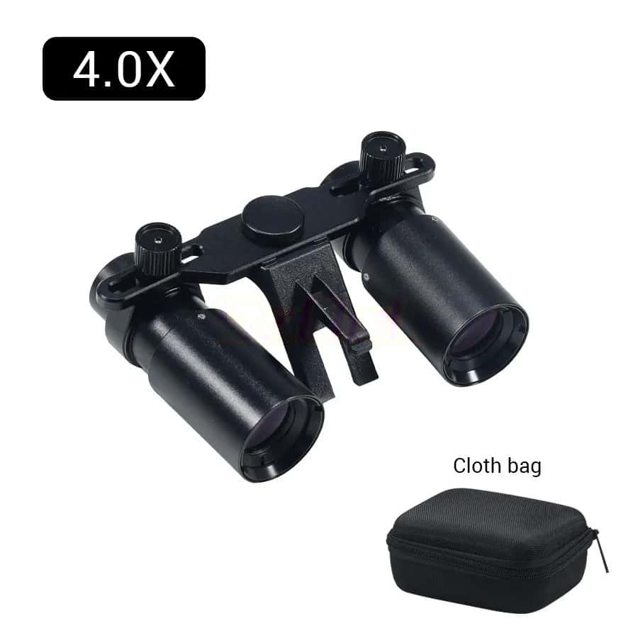 Dental Loupes with Clear Imaging and Pupillary Distance Adjustment, Only with Our Dual Light Series, Available in 4.0X/5.0X/6.0X