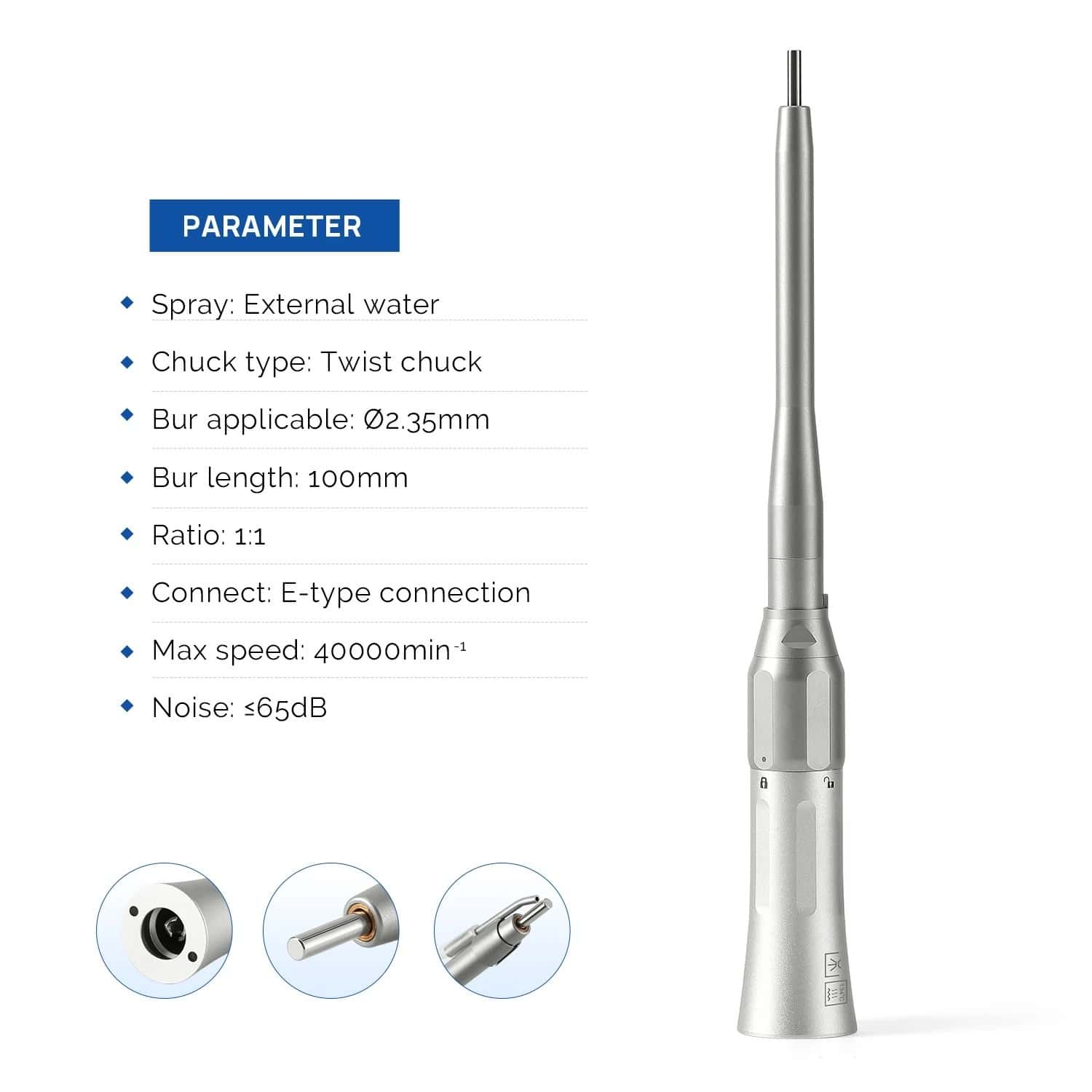 Dental 1:1 Surgical Handpiece Dentist Low Speed Handpiece Contra Angle Surgery Straight Handpiece Lab Tools Dentistry
