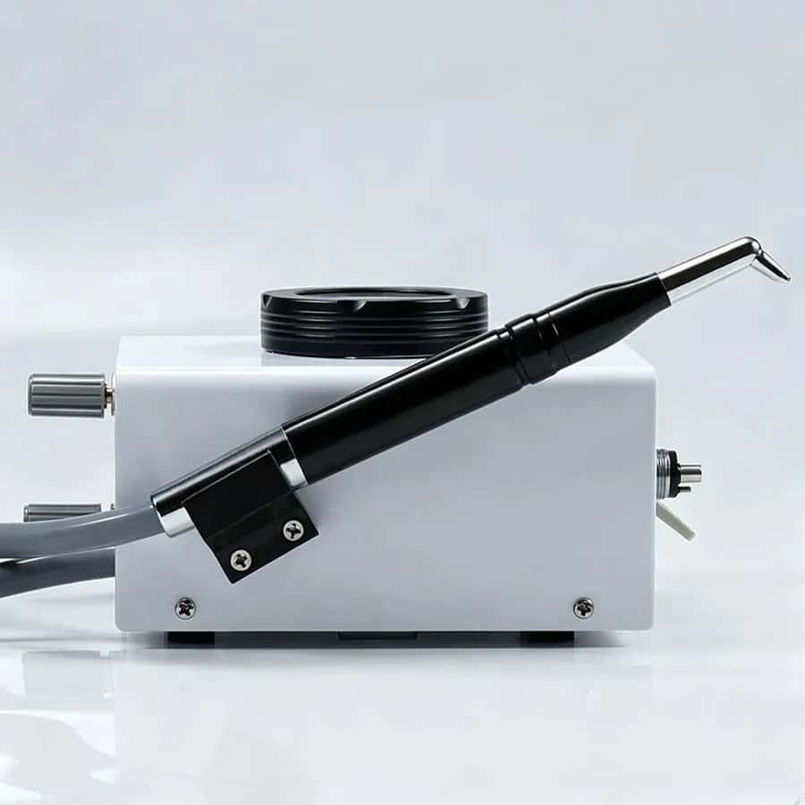 Dental Sandblaster Unit, Handheld Air Flow Teeth Polisher & Whitening Tool Sandblasting Gun for Plaque Removal and Oral Care