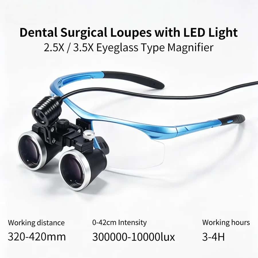 2.5x420mm Dental Loupes Dental Lab Medical Loupes Dental Magnifier Dentists Black