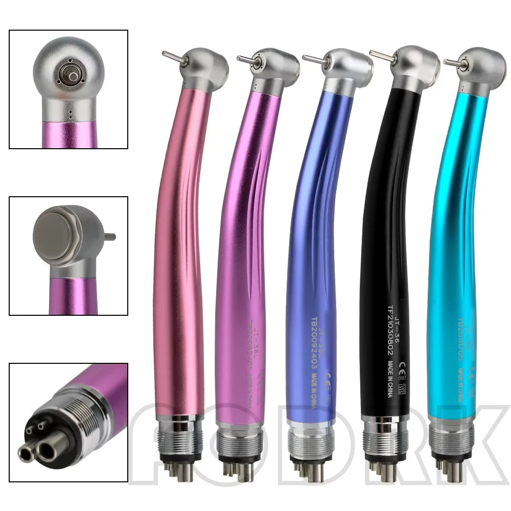 Dental Handpiece High Speed Push Button 1 Water Spray Light Ceramic Bearings Dentistry Tips Air Turbine High Rotation Pens