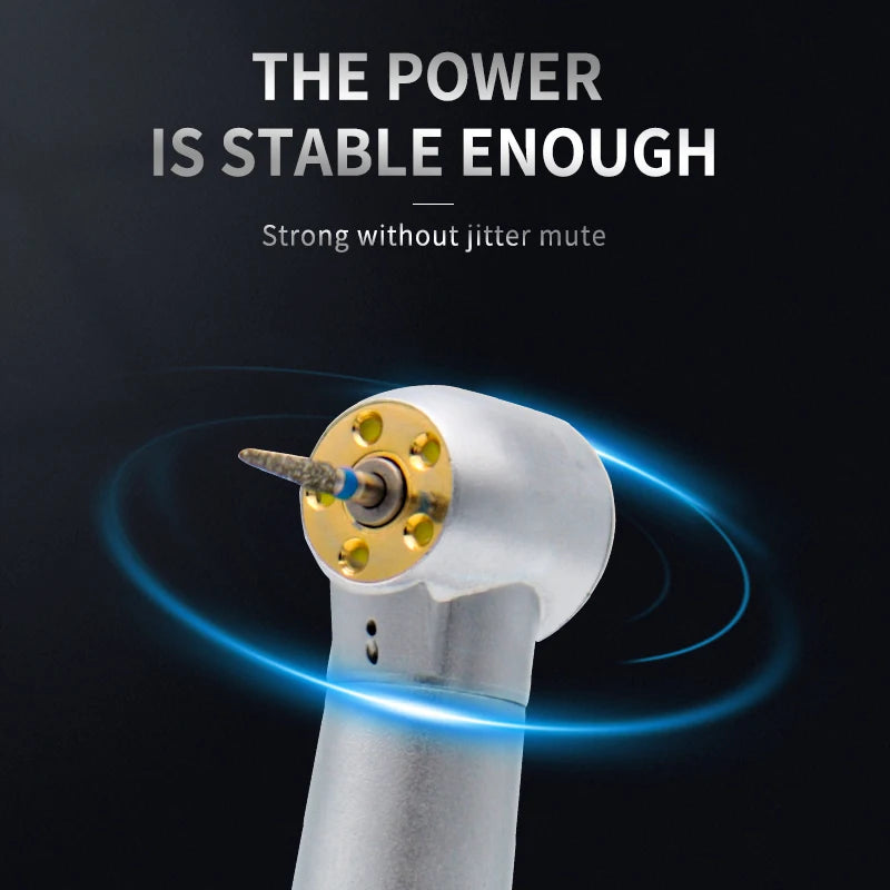 Dental High Speed 5 LED Handpiece Dentist Tips E-Generator Air Turbine B2 M4 Push Button 5 Water Spray Ceramic Rotor Tools