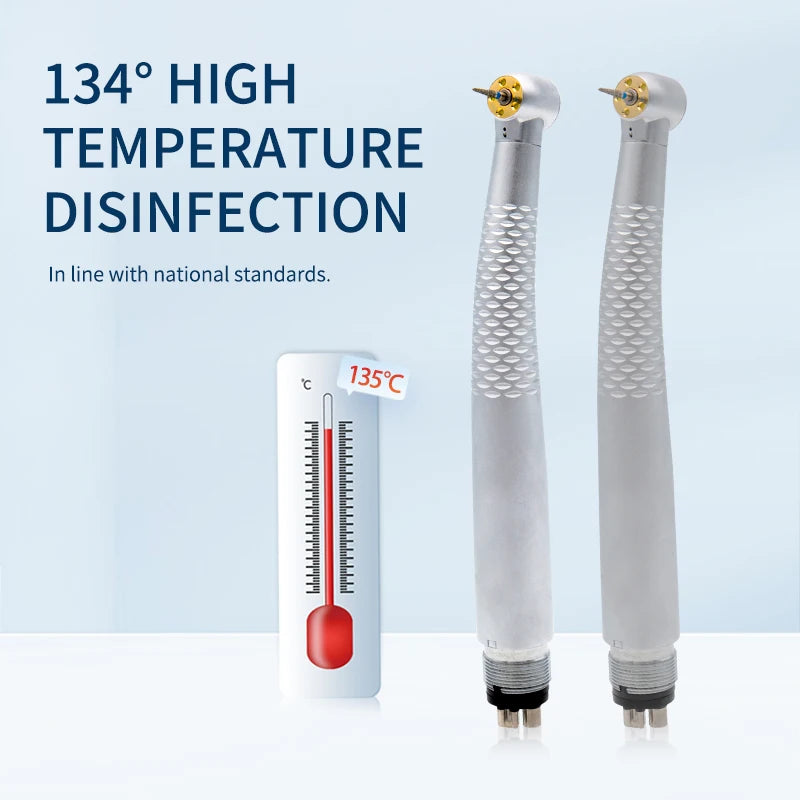 Dental High Speed 5 LED Handpiece Dentist Tips E-Generator Air Turbine B2 M4 Push Button 5 Water Spray Ceramic Rotor Tools