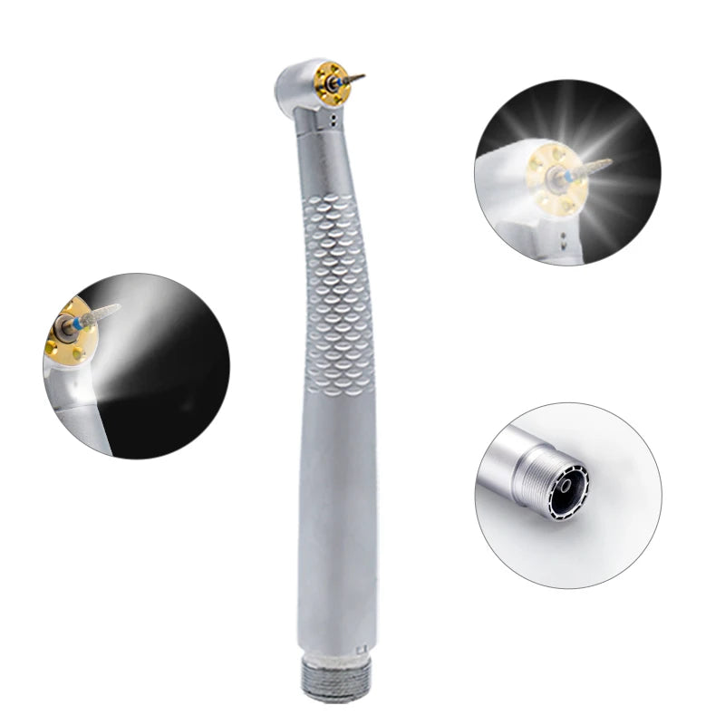 Dental High Speed 5 LED Handpiece Dentist Tips E-Generator Air Turbine B2 M4 Push Button 5 Water Spray Ceramic Rotor Tools