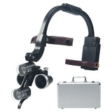 Binocular Dental Loupe Magnification 2.5X 3.5X Single Battery with LED Light Surgical Headlight for Dentist Medical Lamp
