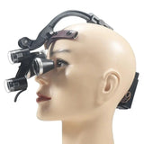 Binocular Dental Loupe Magnification 2.5X 3.5X Single Battery with LED Light Surgical Headlight for Dentist Medical Lamp