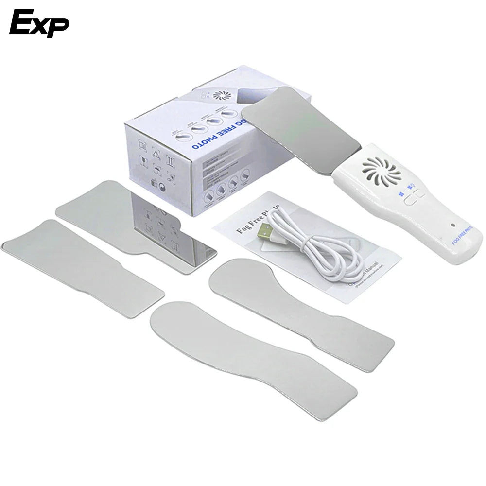 Dental Automatic Anti-fog Mirror for Oral Photography Reflector Defog Mirror Orthodontic Buccal Occlusal Lingual Dental Supplies