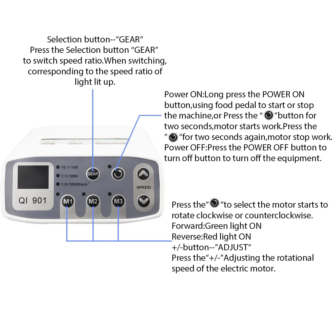 Dental Clinical Brushless LED Micro Motor Can Work With 1:5 1:1 16:1 Contra Angle Dentist Low Speed Handpiece Grading Machine