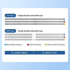 EXP Dental Diamond Polishing Strips 5pc Stainless Steel Orthodontic IPR Strip Fine Medium Single/Double Side Composite Polish