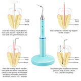 Dental Cordless Wireless Gutta Percha Obturation System Endo Heated Pen 2Tips Wireless for Root Canal Filling Obturation filling