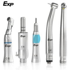 Dental LED Handpiece Kit Student Set with Light High Speed & External Waterway Low Speed Dental Tools Air Turbine 24 Hole