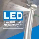 Dental LED Handpiece Kit Student Set with Light High Speed & External Waterway Low Speed Dental Tools Air Turbine 24 Hole