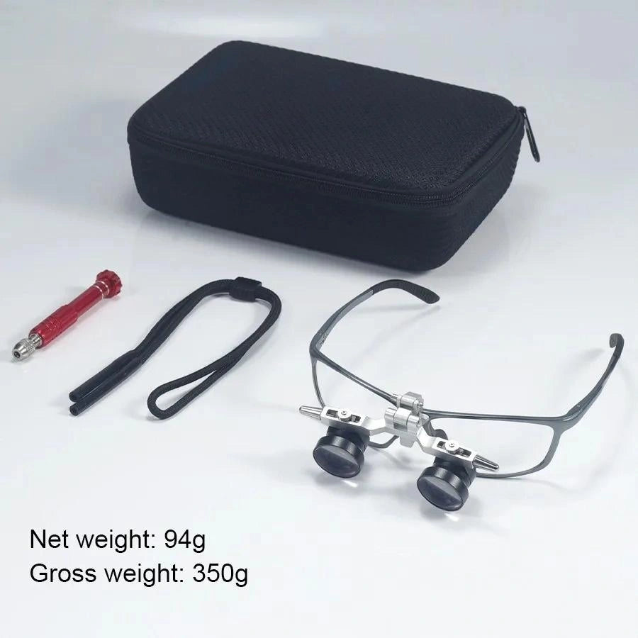 Dental Loupes, Adjustable Focal Length Loupes, Optical Glass Loupes, Metal Frame, Field Of View, Multiple Scenes