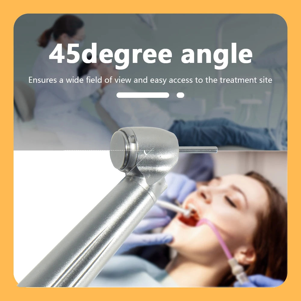 EXP 45 Degree Angle LED Self-illuminating Dental High Speed Handpiece 24 Hole Dental Equipment Product Dentist Tool Drill