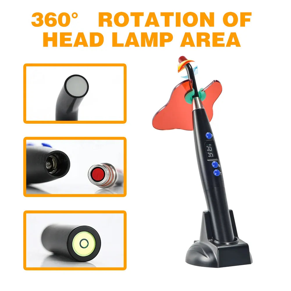 Dental LED Wireless Curing Light Curing Machine Resin Curing Dentist Tool Equipment Cordless USEU Plug 110V-220V
