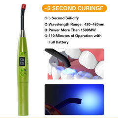 Dental LED Wireless Curing Light Curing Machine Resin Curing Dentist Tool Equipment Cordless USEU Plug 110V-220V