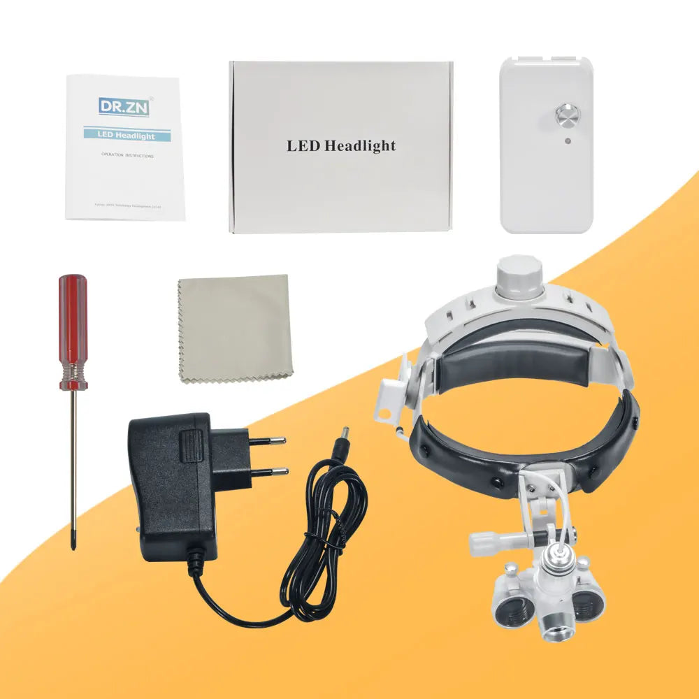 EXP Dental Magnifier Binocular Magnifier Focusing Headlight 2.5X 3.5X Adjustable Interpupillary Distance Optical Surgical Type