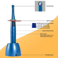 EXP Dental Wireless LED Light Curing 1 Second Light Cure Multifunctional Curing Head Dentist Tools Equipment Resin Light Curing